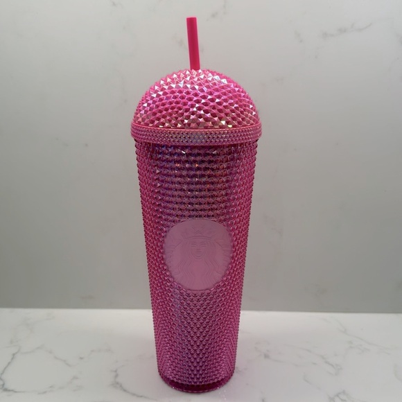 Starbucks Other - NWT Starbucks iridescent pink bling studded Venti Frappuccino Dome Cup